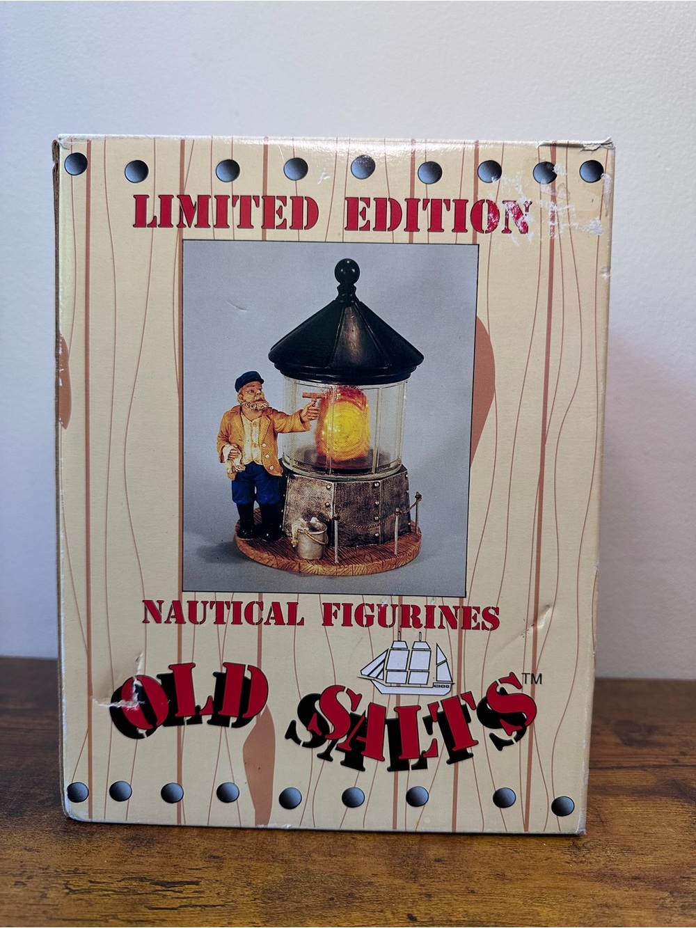 Vtg Old Salts Limited Edition Lighthouse Keeper Figurine Nautical Decor In Box